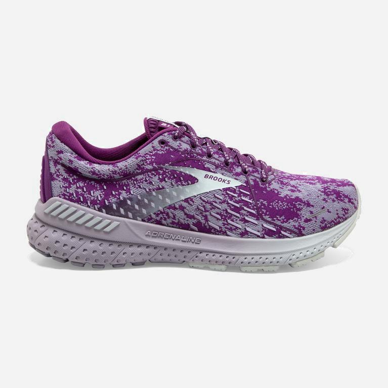 Ténis Brooks Adrenaline Gts 21 Sapatilhas De Corrida Para Estrada Mulher Roxo /Lavanda/Azuis (38126T